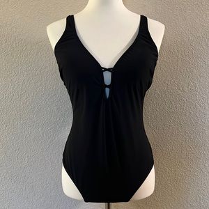 Profile by GOTTEX One Piece Black Swimsuit - Size 12